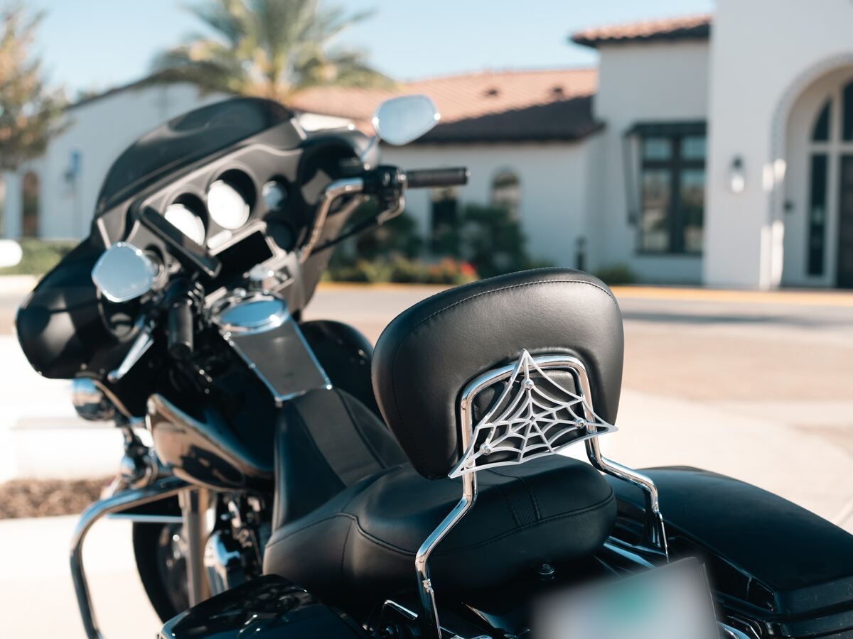 The Black Widow installed on a Harley Street Glide